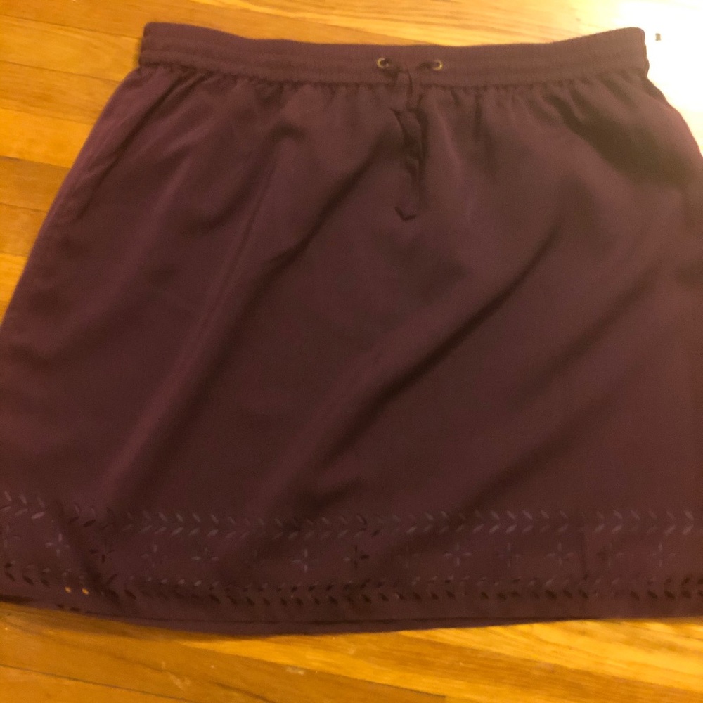 J crew purple silk skirt